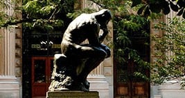 A cast of Auguste Rodin's The Thinker